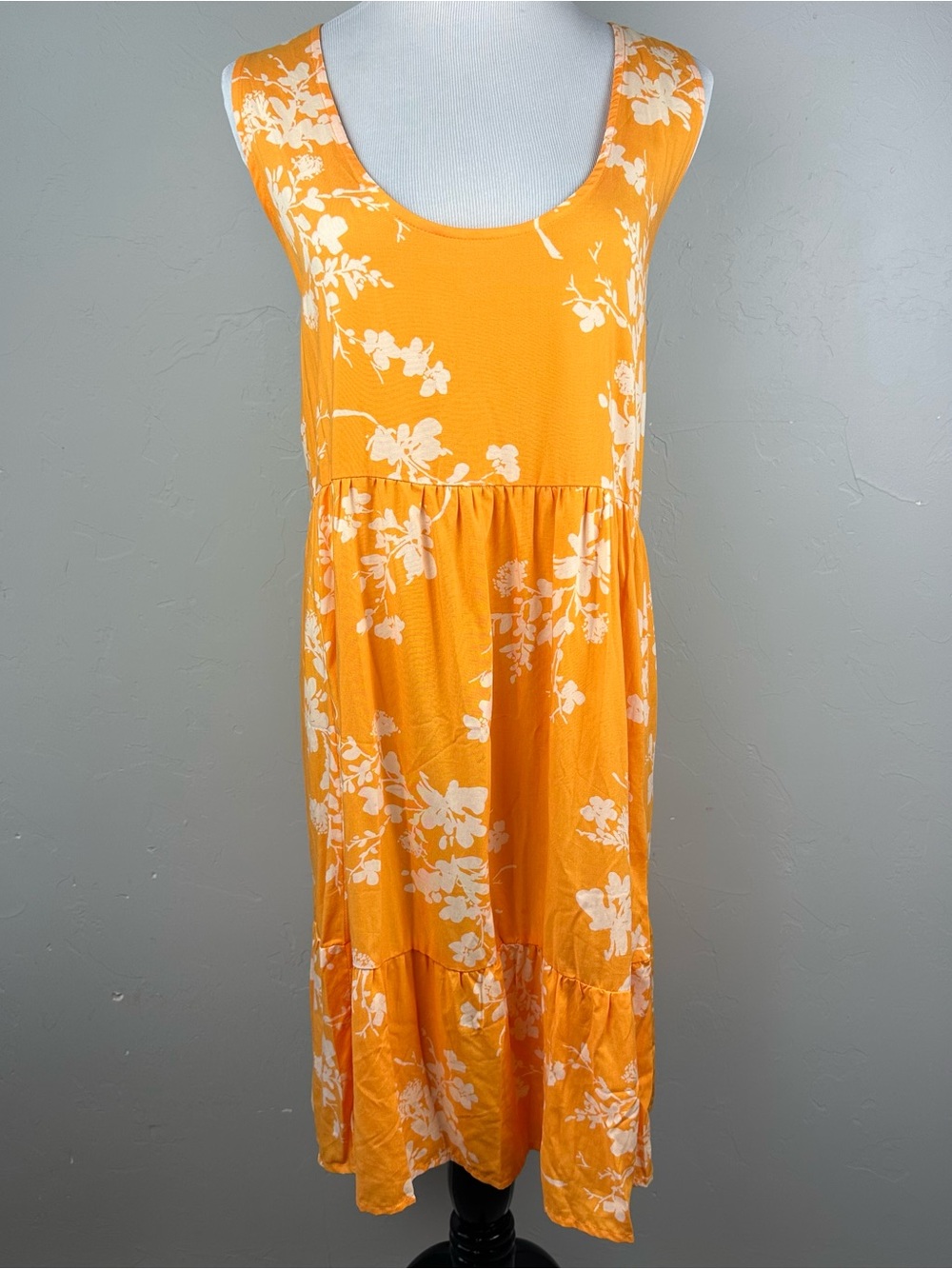 Torrid 4X Mini Wash Challis Tiered Tank Dress Tropical Floral Iceland Poppy NWT